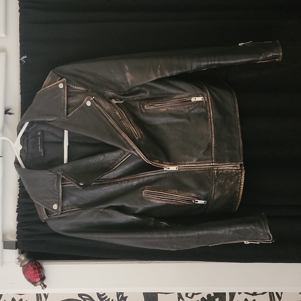 Zara leather woman's jacket